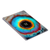 Carnet Oeil cosmique éthéré Monogramme Abstrait Vibrant A (Côté Droit)