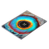 Carnet Oeil cosmique éthéré Monogramme Abstrait Vibrant A (Côté gauche)