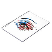 Carnet Oeil de drapeau américain, Clipart de sublimation (Côté gauche)