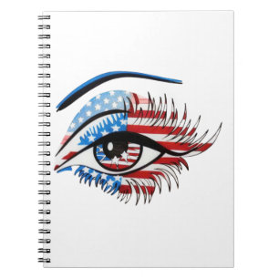 Carnet Oeil de drapeau américain, Clipart de sublimation