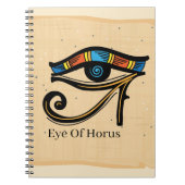 Carnet OEil de Horus sur papyrus, hiéroglyphes égyptiens (Devant)