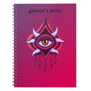 Carnet Oeil démon pourpre - Nom de l'art occulte gothique
