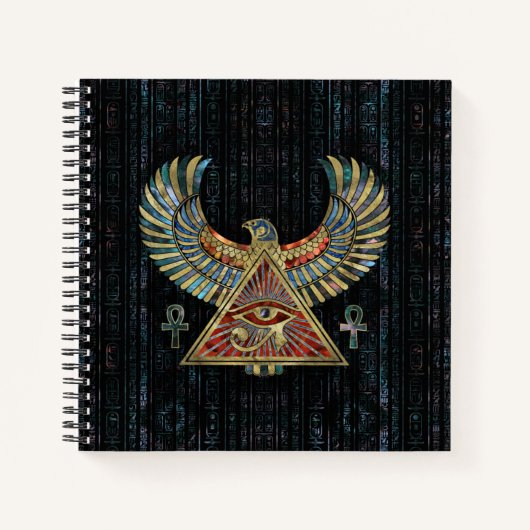 Carnet OEil d'Horus - Pierre de Wadjet et or (Devant)