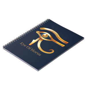 Carnet Oeil D'Or Chic De Horus, Hiéroglyphes Égyptiens