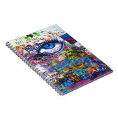 Carnet Oeil mauvais de graffiti bleu (Côté Droit)