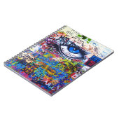 Carnet Oeil mauvais de graffiti bleu (Côté gauche)