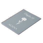 Carnet Œillet de l'année personnalisé Fleur de naissance (Côté gauche)