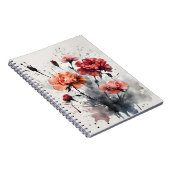 Carnet Œillet - Fleurs aquarelle (Côté Droit)