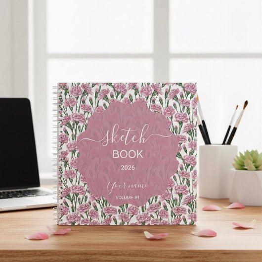Carnet Œillet Rose
