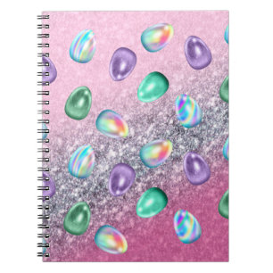 Carnet Oeuf de Pâques Pink Violet Tie Tee Parties scintil