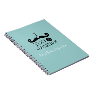 Carnet Oeuf Robin noir Humour Moustache bleu