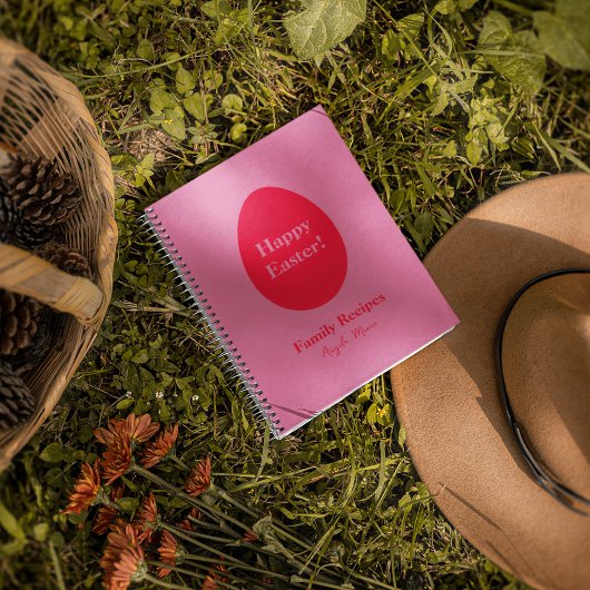 Carnet OEuf rouge et rose minimum Pâques