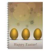 Carnet Oeufs de Pâques dorés modernes (Devant)