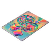 Carnet OEuvre abstraite colorée et fantaisiste (Côté gauche)