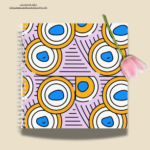 Carnet OEuvre abstraite mignonne moderne en bleu violet