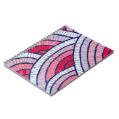 Carnet OEuvre abstraite rouge, blanche, noire et rose (Côté gauche)