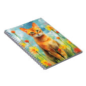 Carnet OEuvre colorée d'aquarelle Abyssinian cat (Côté Droit)