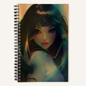 Carnet Oeuvre d'Anime Girl entourée de Rainbow Light (Recto)