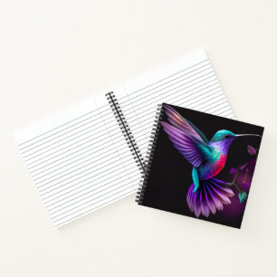 Carnet Œuvre d'art élégante et colorée de colibri sarcell