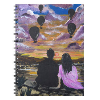Carnet Œuvre d'art faite main – Coucher de soleil ensembl