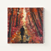 Carnet Œuvre d'art faite main - Forêt orange (Dos)