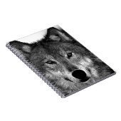 Carnet Œuvre d'art Loup Noir & Blanc (Côté Droit)