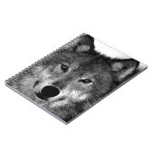 Carnet Œuvre d'art Loup Noir & Blanc (Côté gauche)