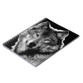Carnet Œuvre d'art Loup Noir et Blanc (Côté gauche)