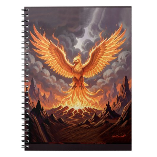 Carnet Œuvre d'art murale triptyque Phoenix Majestique (Devant)