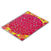 Carnet OEuvre rouge, orange et jaune (Côté gauche)