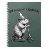 Carnet Off To Cause A Kerfuffle Funny Groundhog Scooter  (Devant)