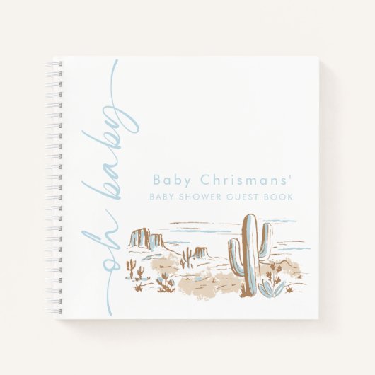 Carnet Oh Baby Boy Baby Shower Guestbook (Devant)
