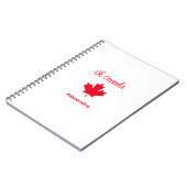 Carnet Oh Canada | Elégante feuille d'érable rouge (Côté gauche)