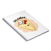 Carnet Oh Crêpe Blague Nourriture Jeu de Mots (Côté Droit)