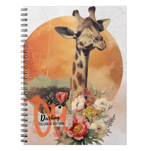 Carnet "Oh Darling You Can Be Anything" Giraffe Notebook (Devant)