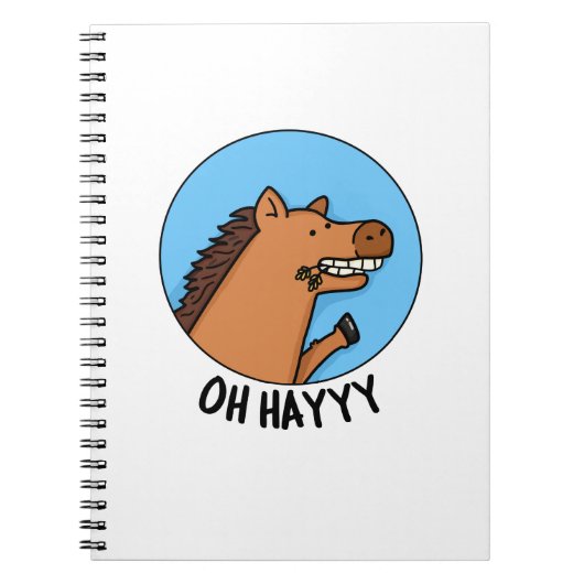 Carnet Oh Hayyyy Blague de Cheval Drôle (Devant)
