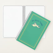 Carnet "Oh Hello There" Jaune Lab Chiot Vert Personnalisé (À l'intérieur)