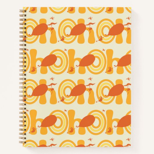 Carnet Oh, les endroits où tu iras | Motif de texte orang (Devant)