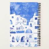Carnet Oia Santorini Grèce Aquarelle Ville Peinture (Verso)