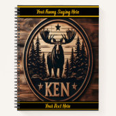 Carnet Oie à l'aube, encadrée de pins et de pics (Devant)