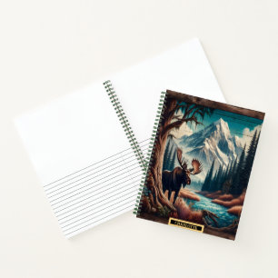 Carnet Oie au bord d'une rivière paisible à la tombée de 