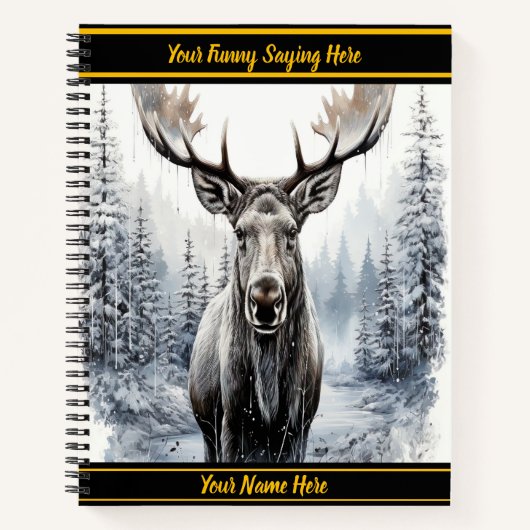 Carnet Oie dans une forêt enneigée (Devant)