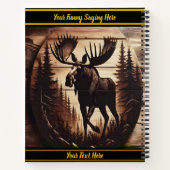 Carnet Oie de bois foncé sur fond rustique (Dos)