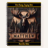 Carnet Oie en bois entourée par la nature (Devant)