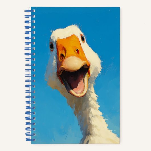 Carnet Oie joyeuse sous un ciel bleu (Recto)