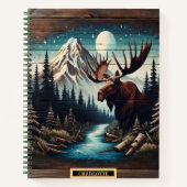 Carnet Oie lune au bord d'une rivière calme (Devant)