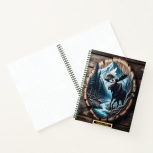 Carnet Oie majestueuse au bord d'un ruisseau de montagne 