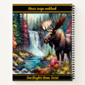 Carnet Oie majestueuse au bord d'une cascade en automne (Dos)