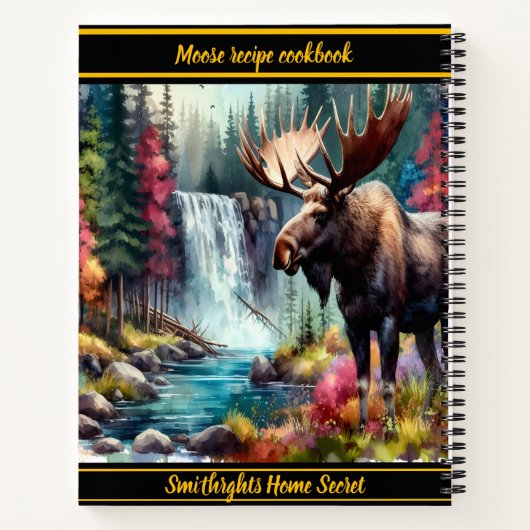 Carnet Oie majestueuse au bord d'une cascade en automne (Dos)