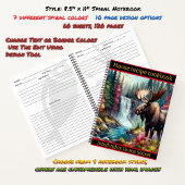 Carnet Oie majestueuse au bord d'une cascade en automne